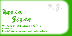 maria zizda business card